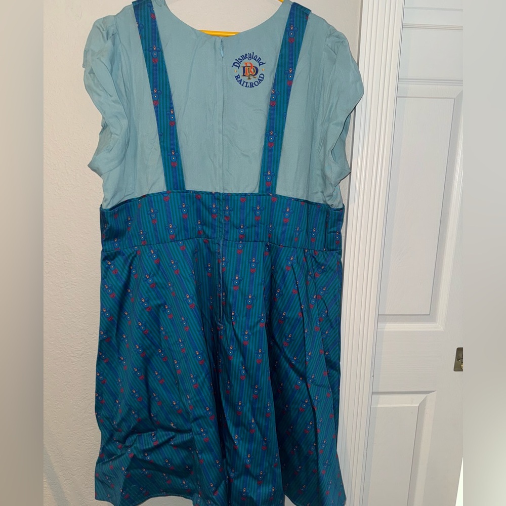 Disney Park Shop Walt Disney World Railroad Conductor Blue Coverall Dress 2X - Picture 6 of 7